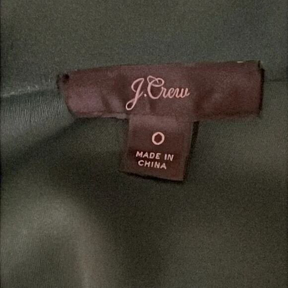 J.Crew Double V Blouse Green Size 0 - Picture 12 of 13